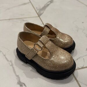 Gold Mary Jane Flats